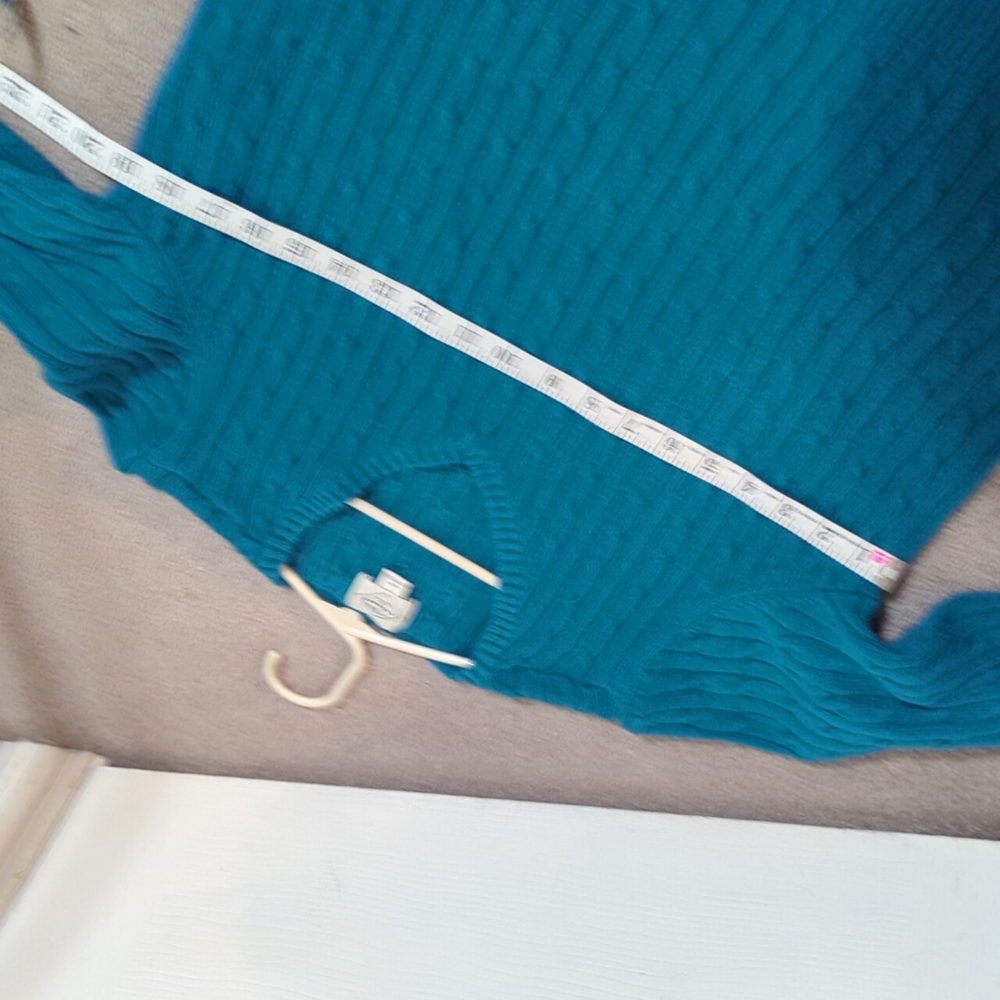 🔥Cable sweater in teal PXL, St John's Bay - Picture 7 of 7